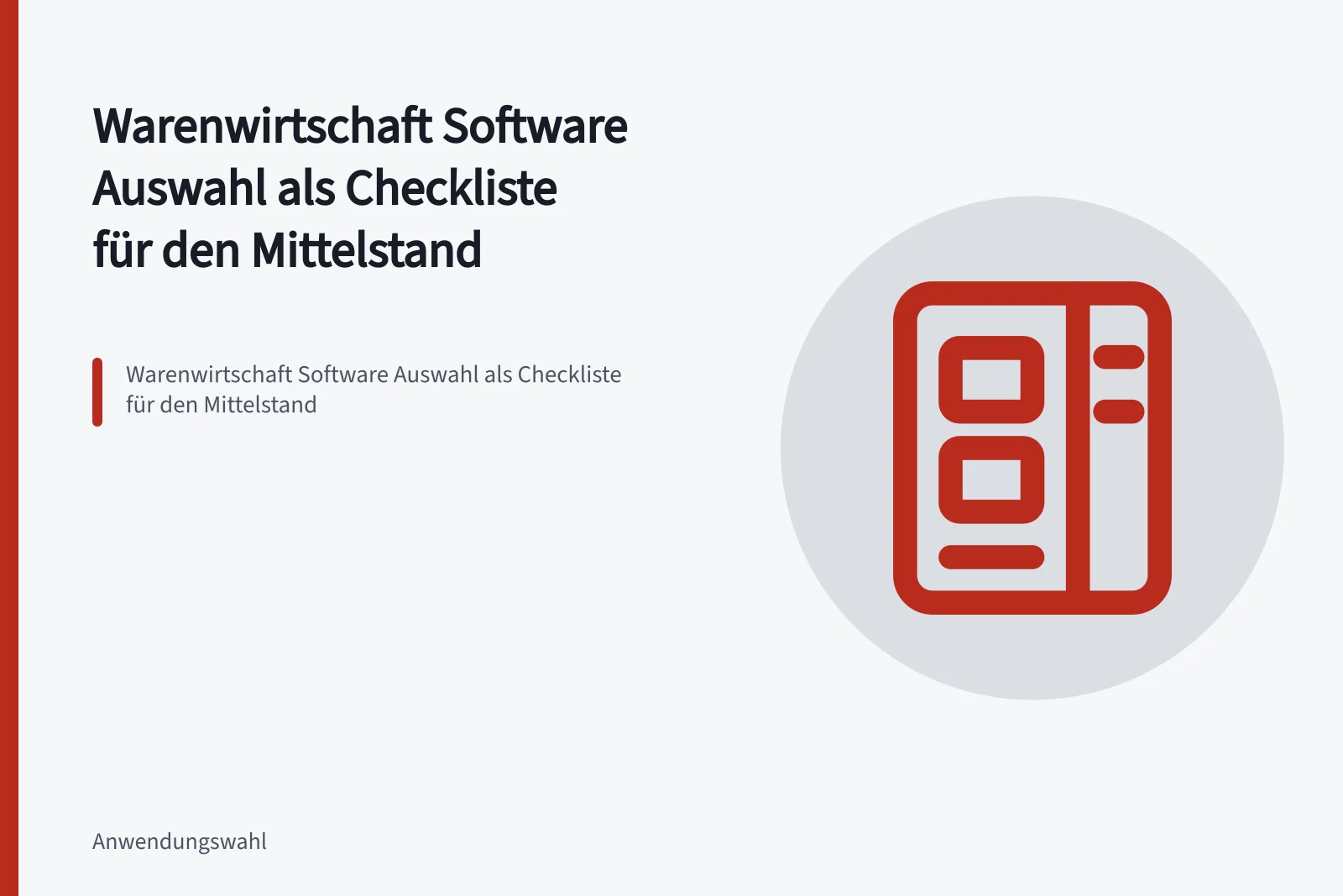 Warenwirtschaft Software Auswahl als Checkliste für den Mittelstand